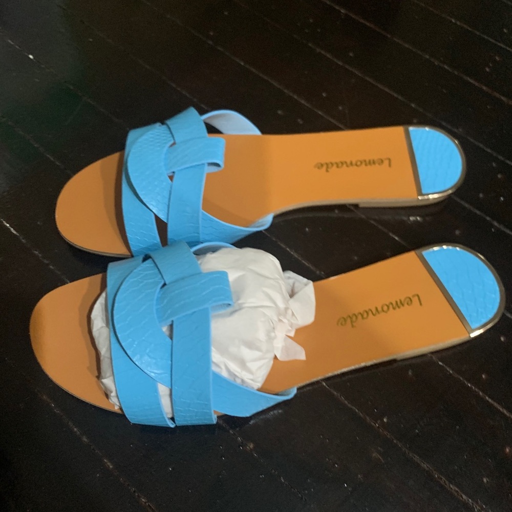 Blue sandals